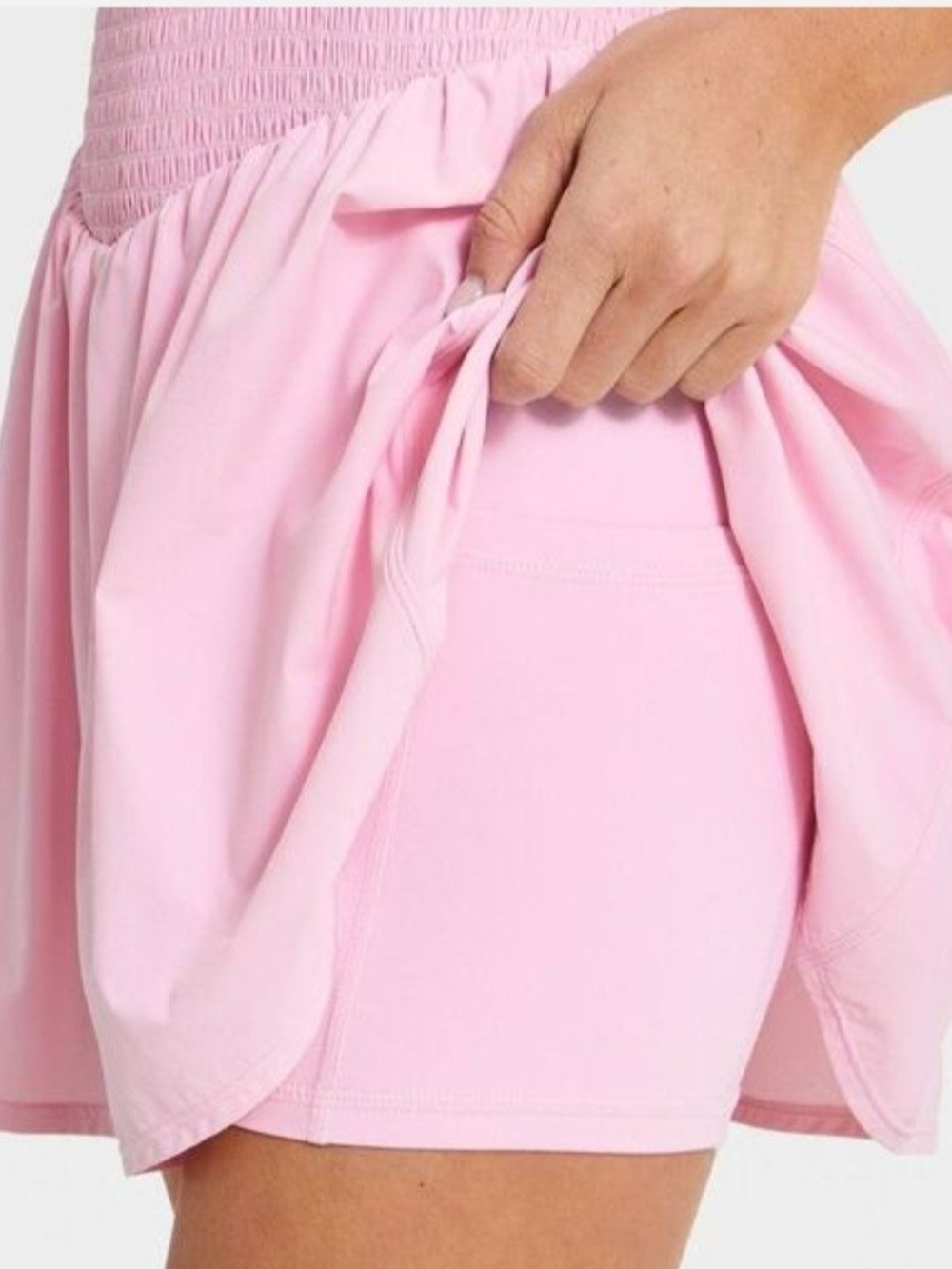 JoyLab Pink Smocked Active Dress - Picture 4 of 9
